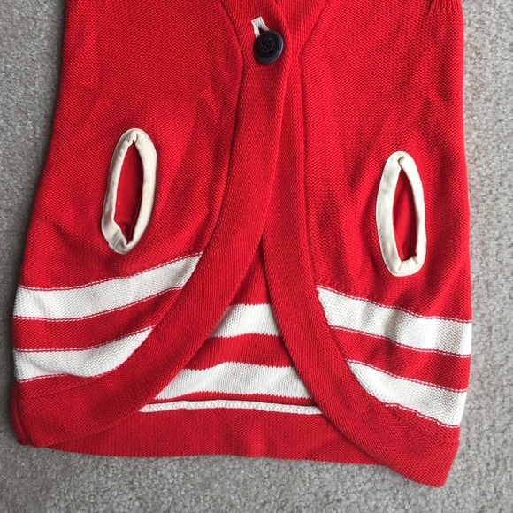 Superdry red knitted vest S - Picture 4 of 5